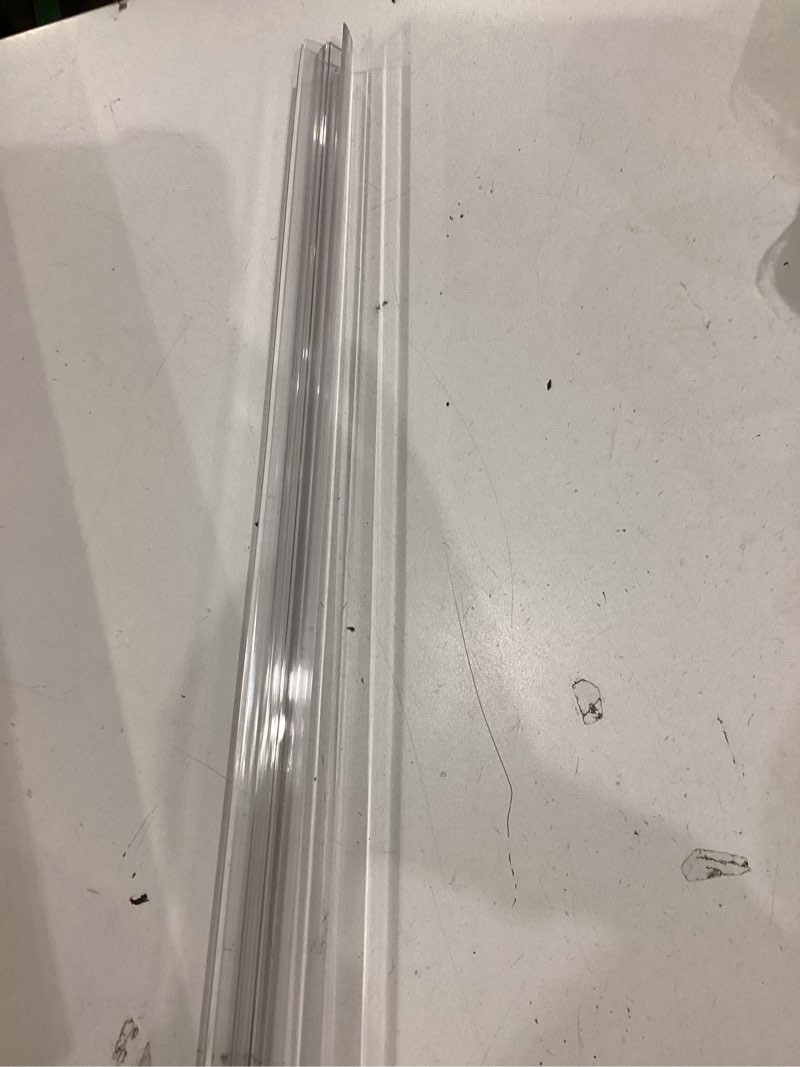 Condition photo showing Good Condition for 2-pack showerdoor bottom seal 3/8" x 36" polycarbonate frameless ultra clear shower door seal strip for glass doors stop leaks and create a water barrier replacement shower cubicle c type 36'' 3/8''(10mm)