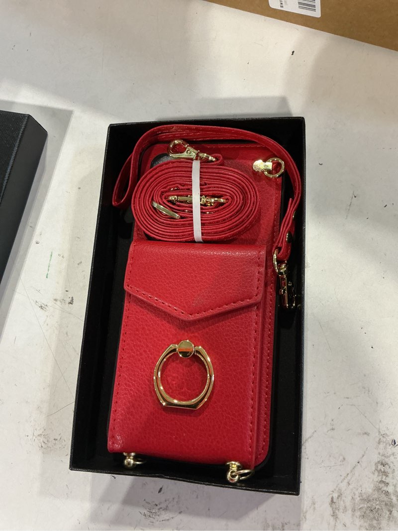 Condition photo showing Good Condition for asuwish phone case for samsung galaxy s24 5g wallet cover with tempered glass screen protector and rfid blocking ring stand mobile credit card holder leather cell accessories s 24 24s g5 women men red red for s24