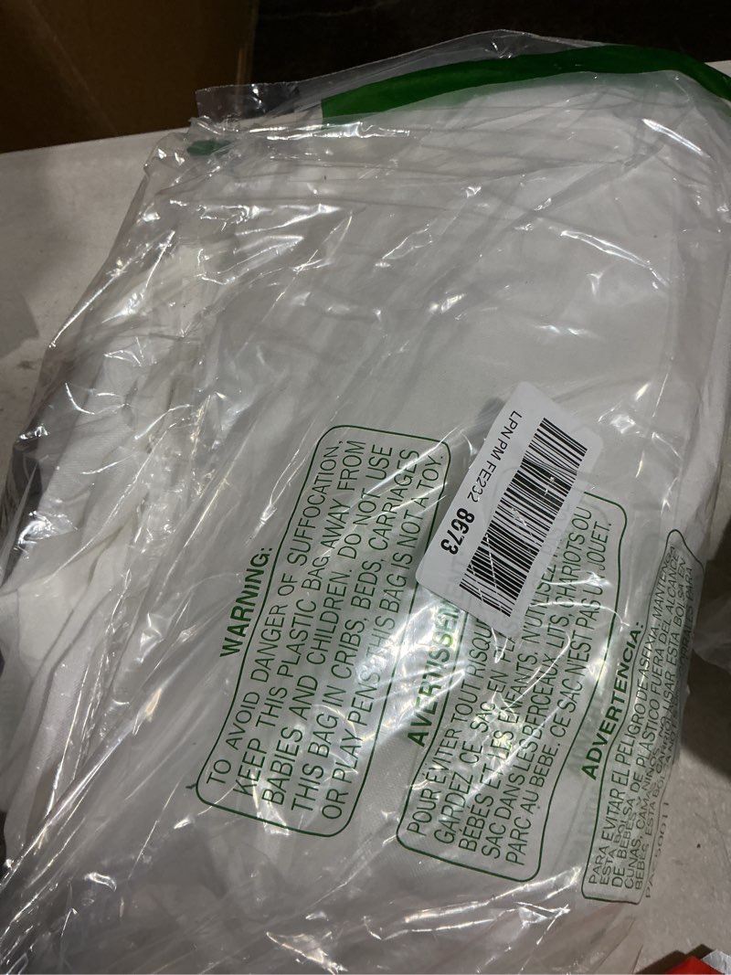 Condition photo showing Good Condition for Nanspring Linen Curtains 102 Inches Long for Living Room 2 Panels Set Farmhouse Boho Privacy Light Filtering Semi Sheer Curtains for Bedroom Linen Back Tab Hook Belt Long White W50 x L102 White 50"W x 102"L (Pack of 2)