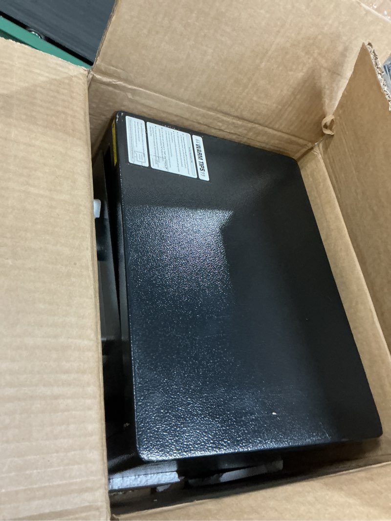 Condition photo showing Good Condition for Amazon Basics Steel Security Safe and Lock Box with Electronic Keypad, for Cash, Jewelry, Documents, Black, 0.5 Cubic Feet, 13.8" W x 9.8" D x 9.8" H