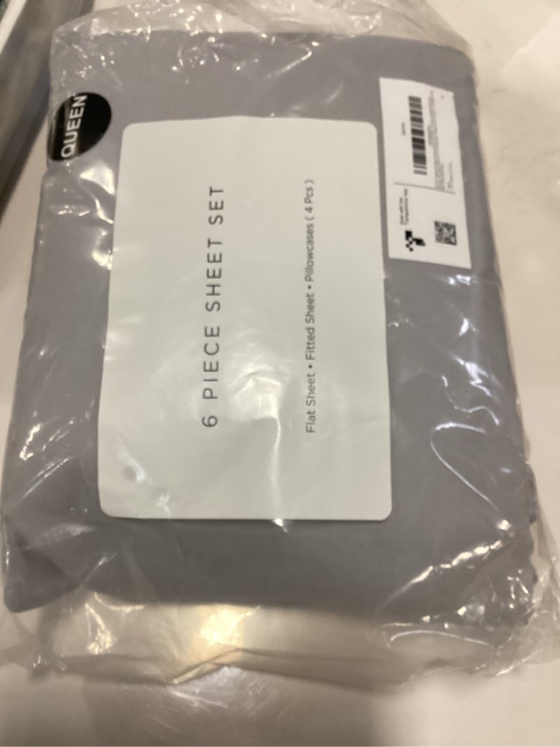 DAYIH Deep Pocket Queen Sheet Set – 6-Piece Cooling Microfiber Bed Sheets with Fitted Sheet & Pillow