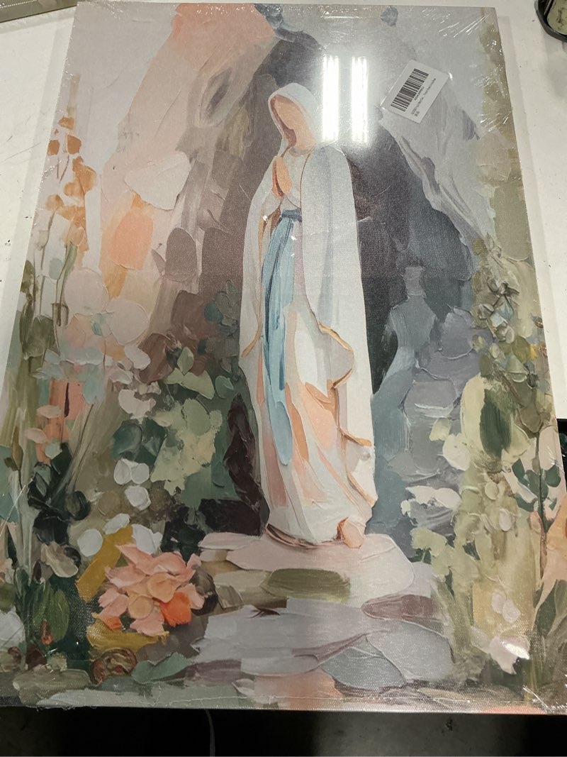 Condition photo showing New/Like New for our lady of lourdes - modern art print 16”x24”
