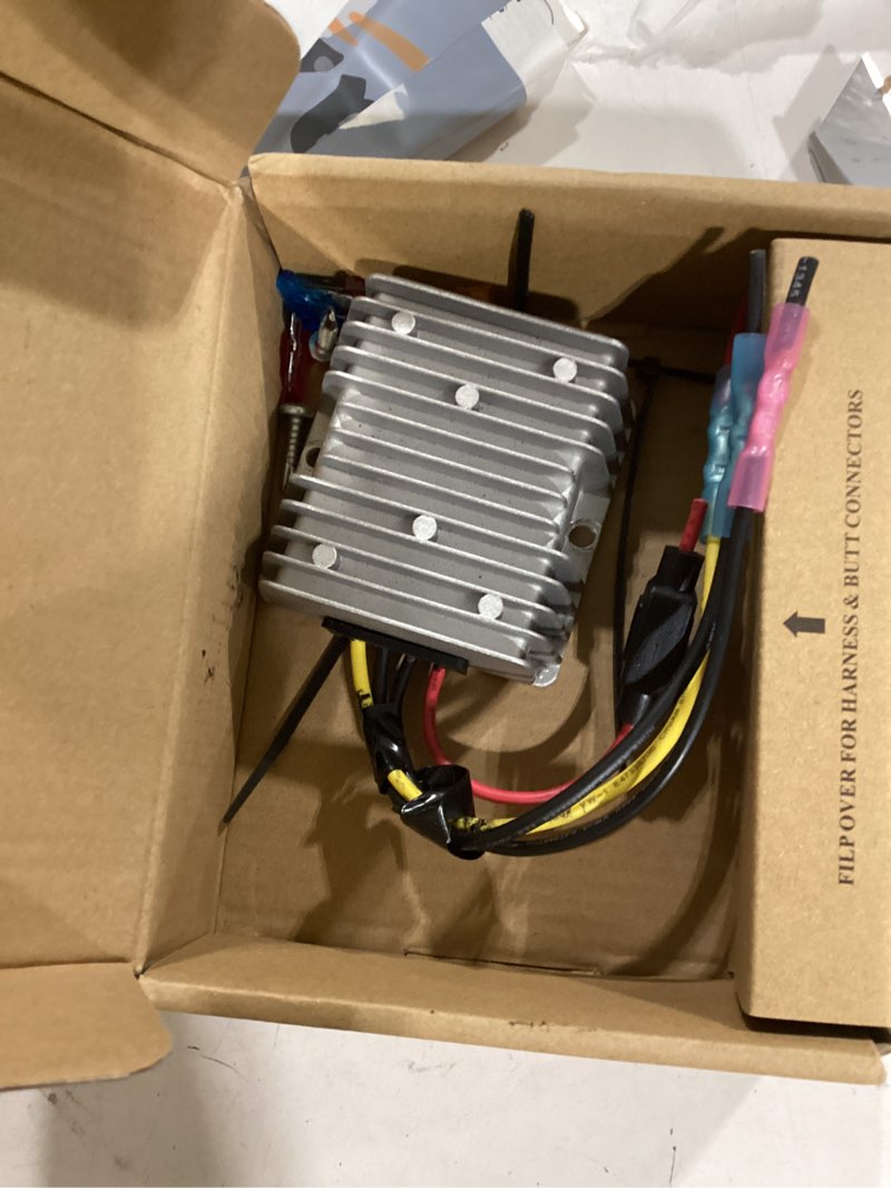 Condition photo showing As Is for 20a 240w 12v golf cart 48v 36v to 12v converter voltage regulator reducer transformer with fuse