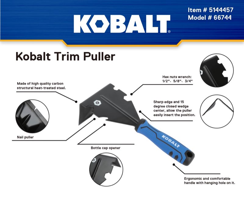 Kobalt 11-in Metal Moulding Pry Bar 