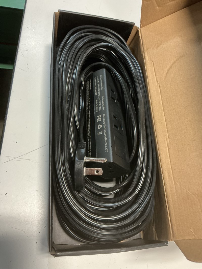 Condition photo showing Good Condition for outdoor power strip weatherproof, 50ft heavy duty outdoor extension cord - 3 outlets - waterproof surge protector, shockproof overload protection electrical outlet, industrial/home power strip 50 inch