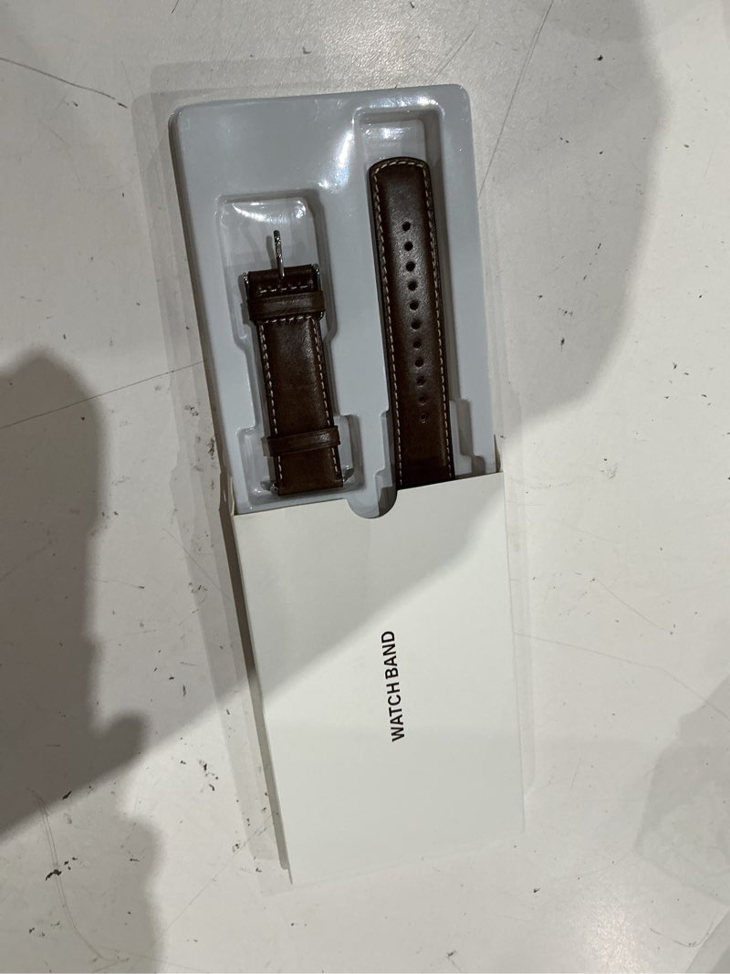 Condition photo showing Good Condition for sunfwr leather bands compatible with apple watch band 41mm 40mm 38mm 42mm(series 11 10) for men women, top grain genuine leather replacement strap for iwatch se 3 2 1, series 11 10 9 8 7 6 5 4 3 2 1 9 8 7 6 5 4 3 2 1 coffee brown/silver 41mm 40mm 38mm 42mm(series 11 10)