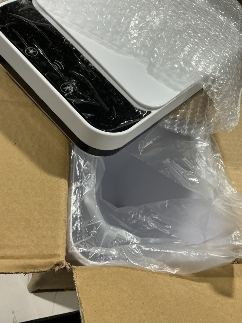 Condition photo showing Good Condition for possolutions 2.3 gallon automatic trash can with lid, touchless motion sensor trash can for bathroom or kitchen, compact waterproof design (white)