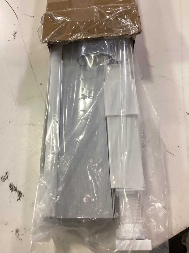 Condition photo showing Good Condition for lazblinds cordless cellular shades, no tools no drill blackout honeycomb shades pleated blinds for windows, 26" w x 64" h, silver white blackout-silver white 26'' w x 64'' h
