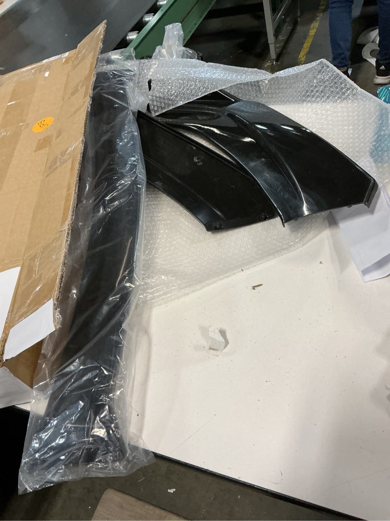 Condition photo showing As Is for ( incomplete ) silscvtt universal glossy black front bumper lip spoiler splitter 4 pieces kit red tongue
