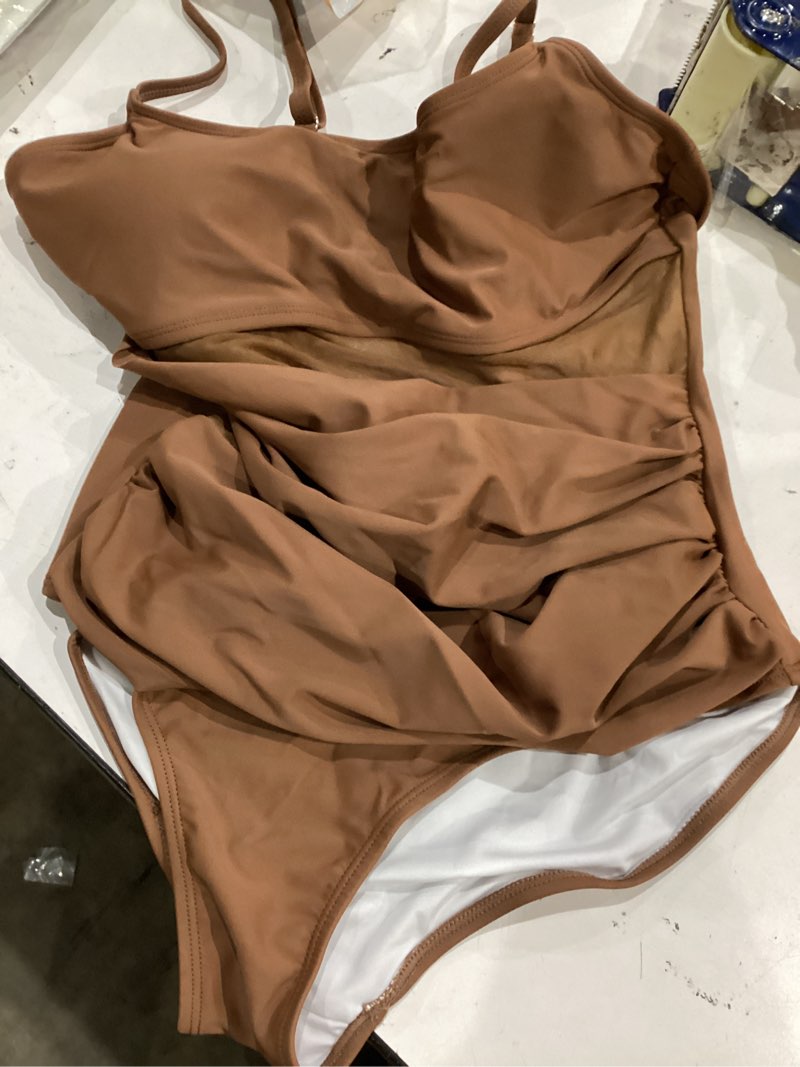 Condition photo showing Good Condition for one piece swimsuit for women tummy control mesh bathing suits sexy push up swimsuits slimming square neck swimwear