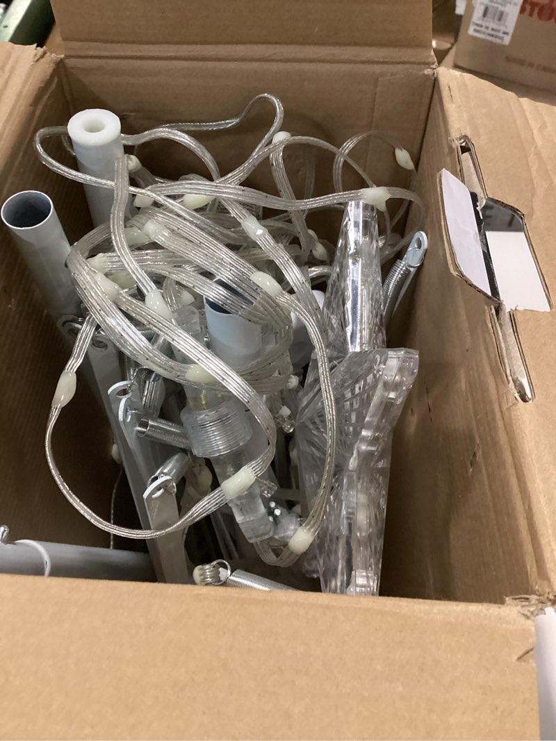 Condition photo showing As Is for Celebrations LED Multi Straight Frame Dancing Tree 6 ft. Yard Decor