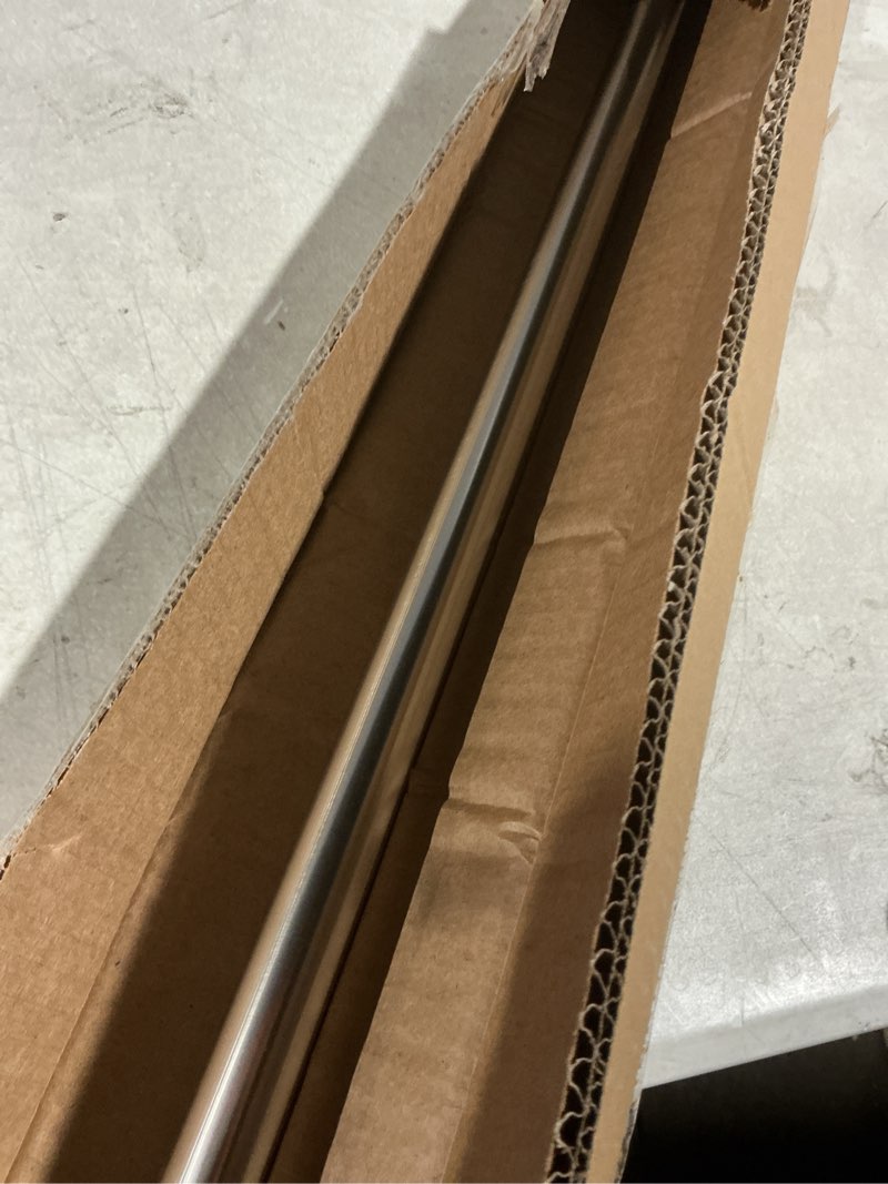 Condition photo showing Good Condition for Amazon Basics Tension Curtain Rod, Adjustable 78-108" Width - Nickel, Classic Finial Nickel 78-108" Indoor