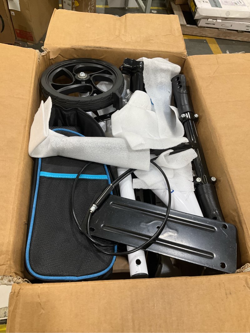 Condition photo showing Good Condition for knee scooter?knee scooter for adults for foot surgery?knee walker for foot injuries compact crutch alternative with dual braking system (blue)