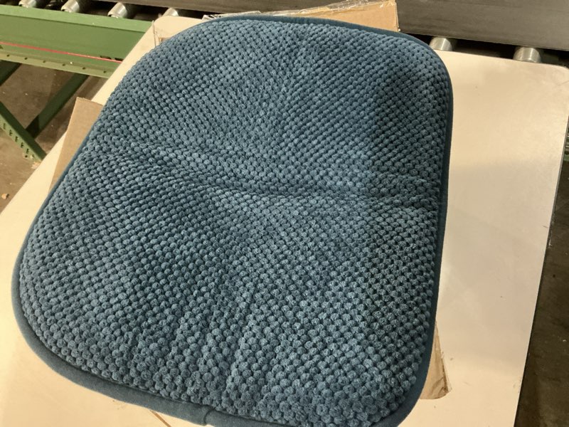 Condition photo showing Good Condition for Blue Kitchen Chairs Cushions Set of 2 Non Slip Foam Patio Seat Cushions Washable Soft Thick Pads Large Wooden Metal Tapered Dining Chair Cushions,17" x 15" Blue 2