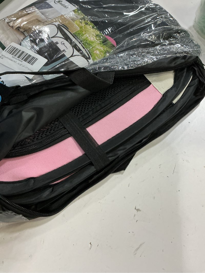 Condition photo showing Good Condition for dog playpen, large puppy pet playpen, dog crate tent cage indoor/outdoor, portable pop up dogs kennel playpen with carrying case for dogs/cats/rabbitss, black pink with pad small