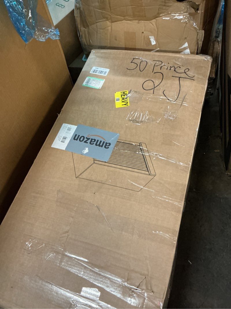 Condition photo showing Good Condition for Tilt Out Trash Can Cabinet,10 Gallon Fluted Laundry Hamper Cabinet with Drawer,Freestanding Wooden Hidden Garbage Can Cabinets with Laundry Storage Basket for Kitchen,Bathroom and Living Room,Natural