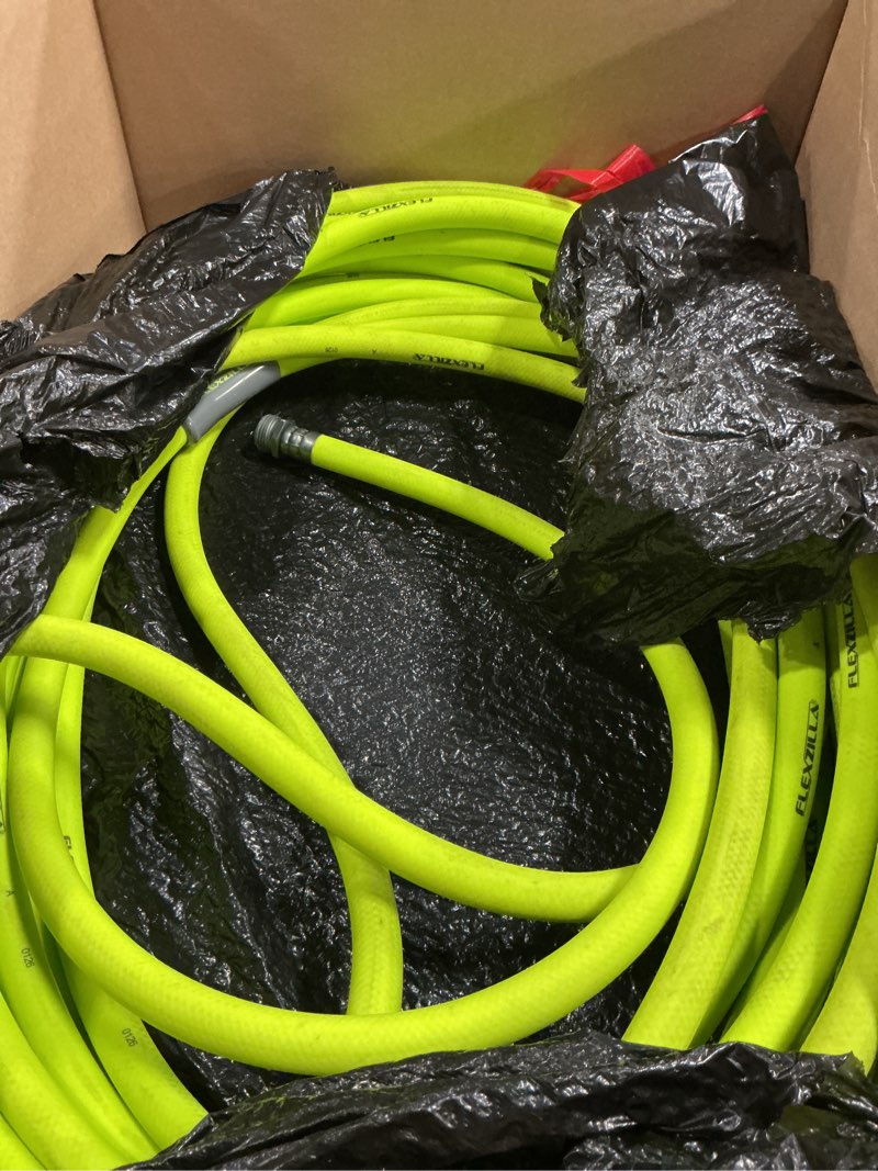 Condition photo showing As Is for flexzilla® swivelgrip® garden hose, hybrid polymer, 5/8" x 25', zillagreen™