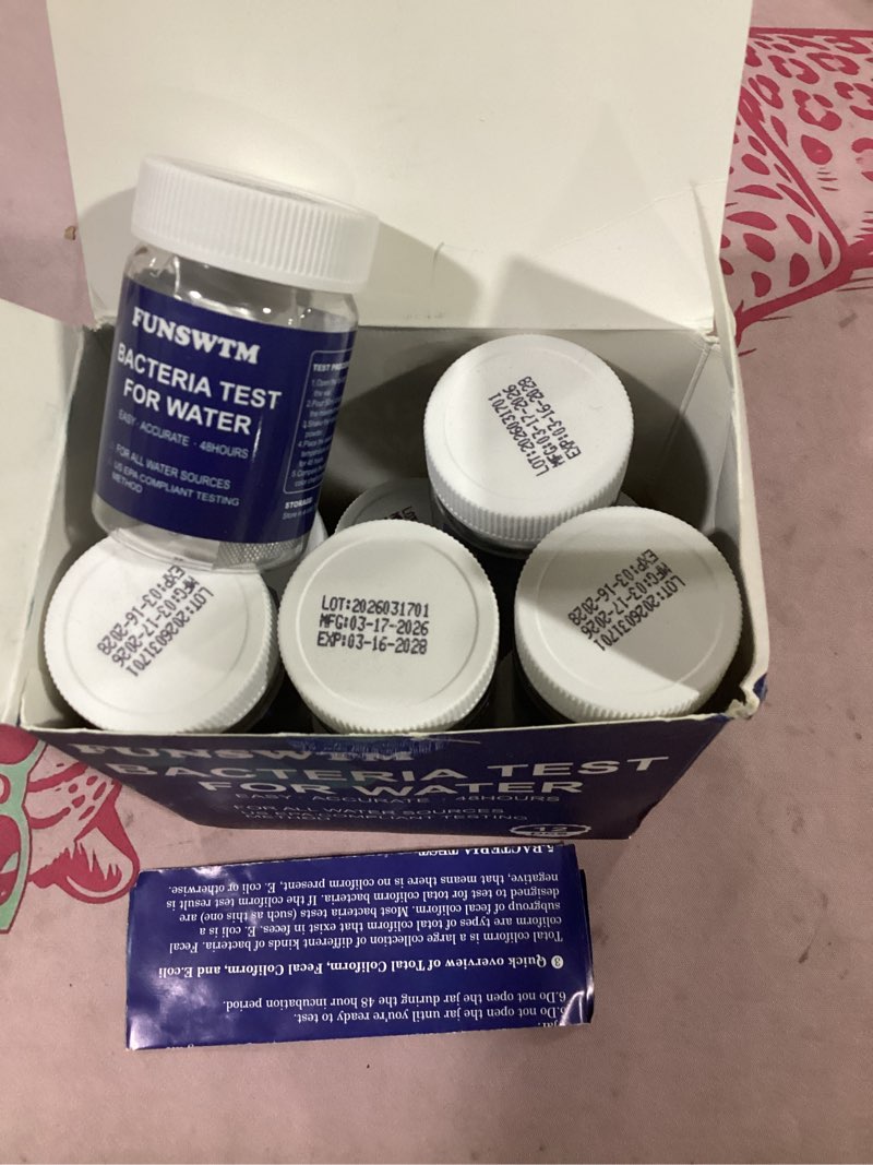 Condition photo showing New/Like New for coliform bacteria water test kit:-pack water bacteria test kit easy at-home well water, tap, pool, spring, pond, lake drinking water quality test 12 tests