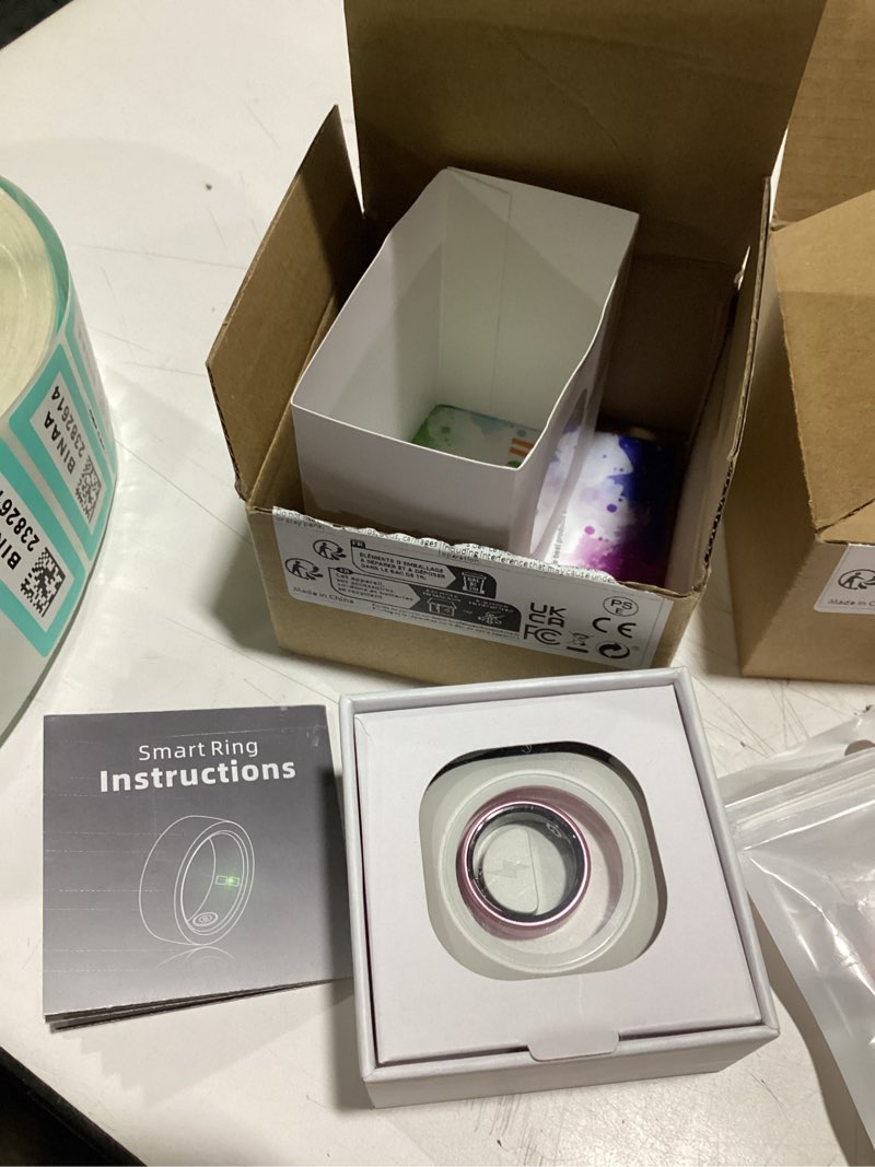 Condition photo showing Good Condition for Smart Ring for Women & Men, Health Tracker Ring with Heart Rate, Blood Oxygen,Blood Pressure, IP68 Waterproof Fitness Ring, Sleep Tracker for iPhone and Android, No APP Fee (Lavender Pink, 9#)