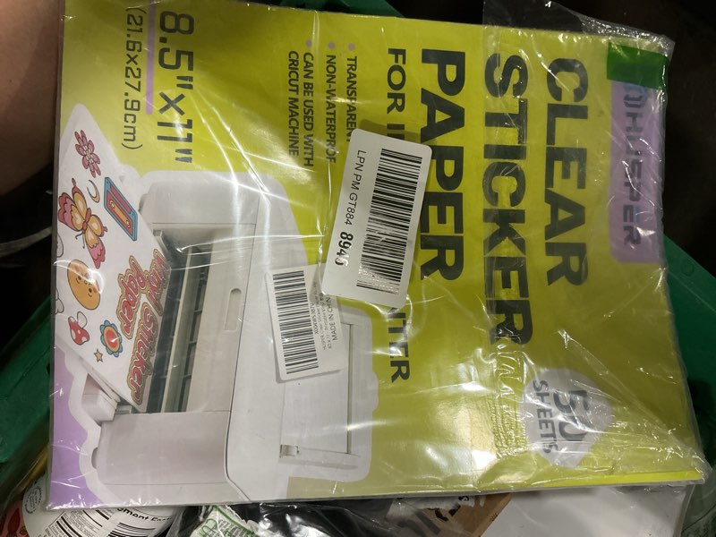Condition photo showing New/Like New for clear sticker paper for inkjet printer (50 sheets) - transparent glossy 8.5 x 11 - printable vinyl sticker paper clear 50 sheets