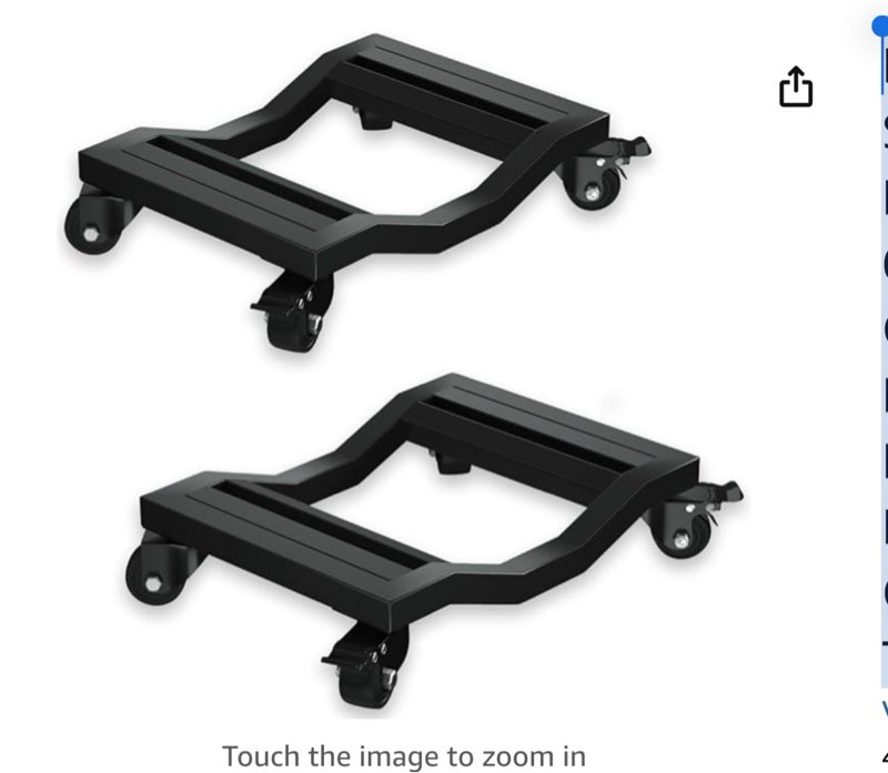 I'Ezonk Industrial Stainless Steel Car Dolly Set of 4-6,800lb/3,084kg Capacity | Pro Vehicle Mover w