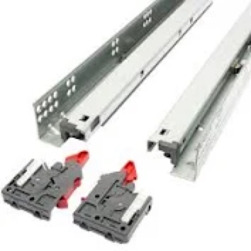 RELIABILT 21-in Full extension Soft Close Undermount Mount 75-lb Load Capacity Silver