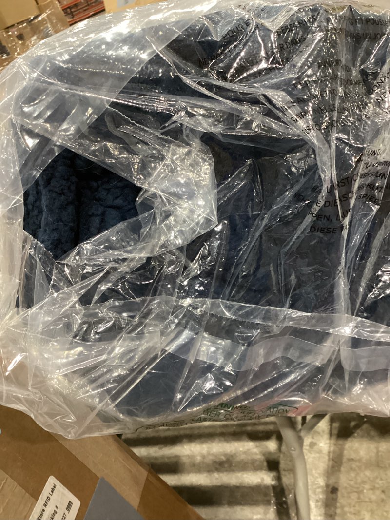 Condition photo showing As Is for Electric Heated Blanket Full Size 72"×84" with 6 Heating Levels & 1-10Hs Auto Off, Heating Blanket Double Sided Plush Sherpa, Fast Heating, Machine Washable for Christmas Gift - Dark Blue 06-dark Blue Full (72" x 84")