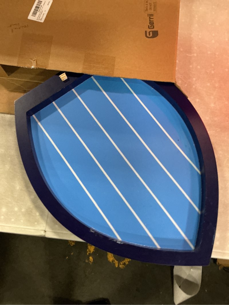 Condition photo showing New/Like New for gerrii nautical theme decorative wooden tray, suitable for nautical theme coffee table decoration, boat shaped fruit snack serving tray, ocean style, house bathroom countertop centerpiece beach decor