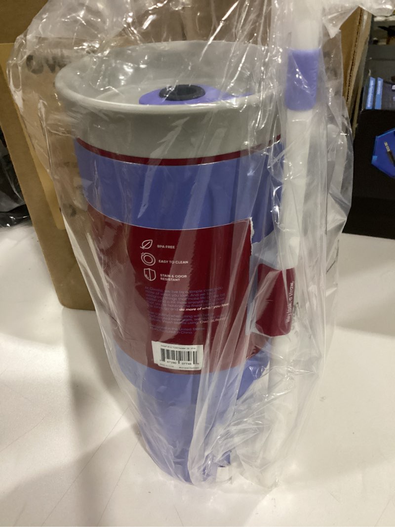 owala stainless steel triple layer insulated travel tumbler with spill resistant lid, straw, and car