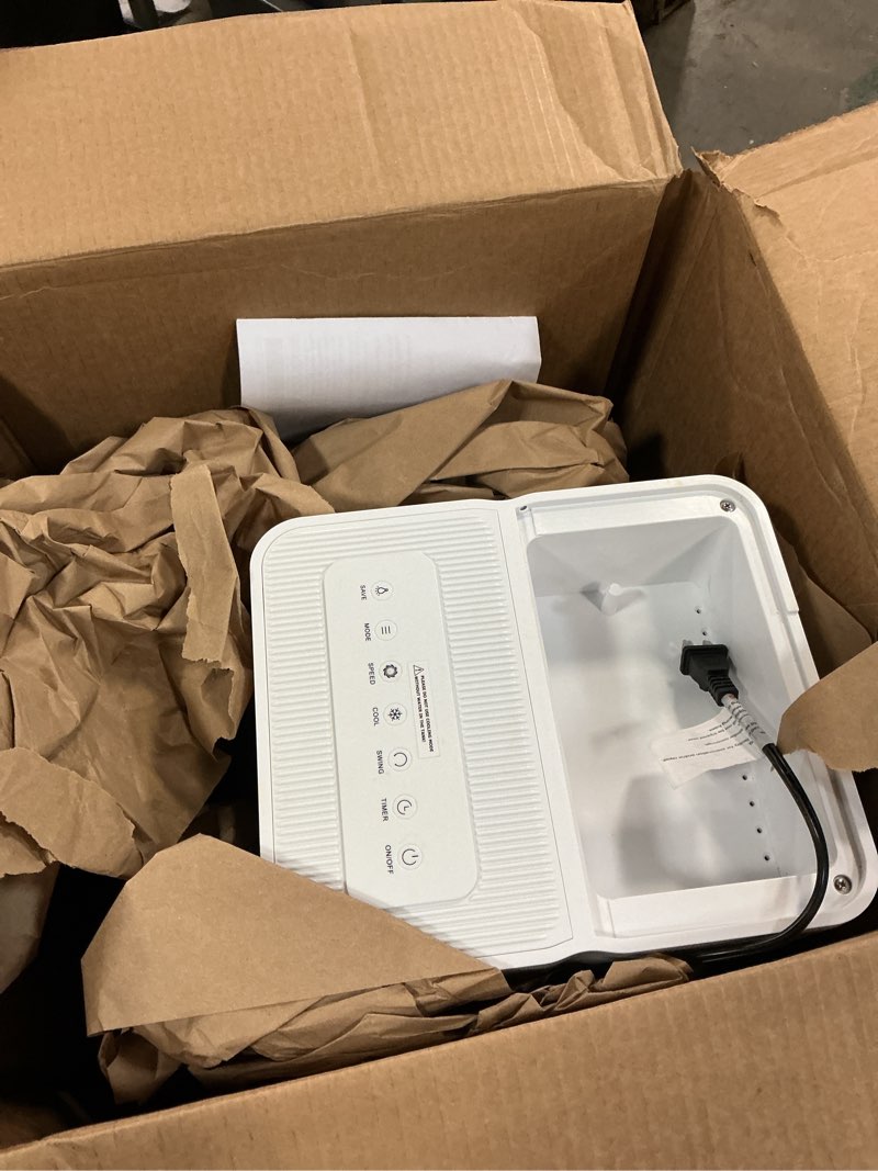 Condition photo showing As Is for BUMAI Portable Air Conditioner Windowless, Evaporative Cooler with Digital Display, Remote, 3 Speeds, 12H Timer, Oscillating Swamp Cooler for Room no Windows, Bedroom, Living Room, Ivory