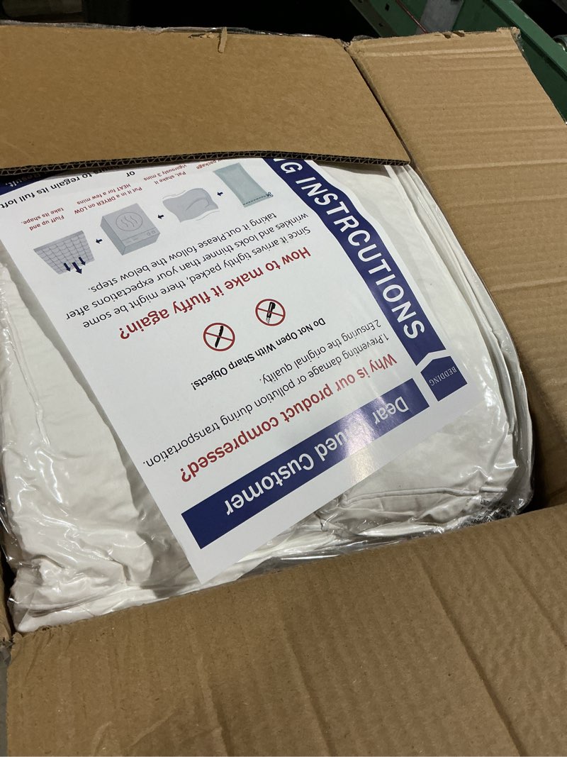 Condition photo showing Good Condition for coonp full mattress topper, extra thick pillowtop, cooling plush mattress pad cover cotton top bed topper protector with 8-21 inch deep pocket white full