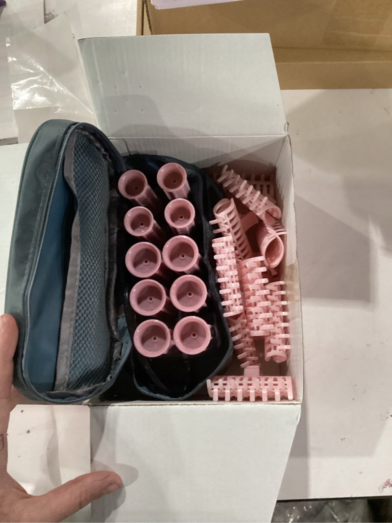 Condition photo showing As Is for Milltrip 10Pcs Professional Electric Heated Roller Curling Set, Fast Heating Hair Styling Tool with 160°C Thermostat, Travel Friendly (Upgraded Vibration Hot Compression) Upgraded Vibration Hot Compression Upgraded Vibration Hot Compression