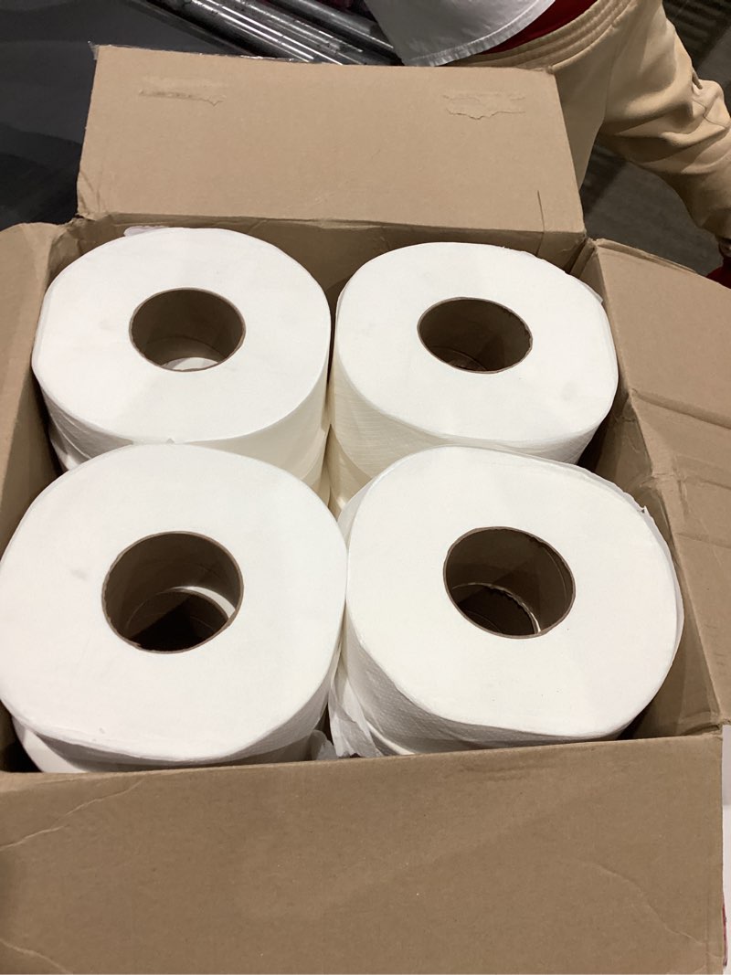 Condition photo showing Good Condition for genuine joe jumbo roll bath tissue - 2-ply white toilet paper, 3.3" x 650' per roll, 12 count bulk pack, recycled fiber, commercial grade for dispensers 3.25" x 650' (pack of 12)