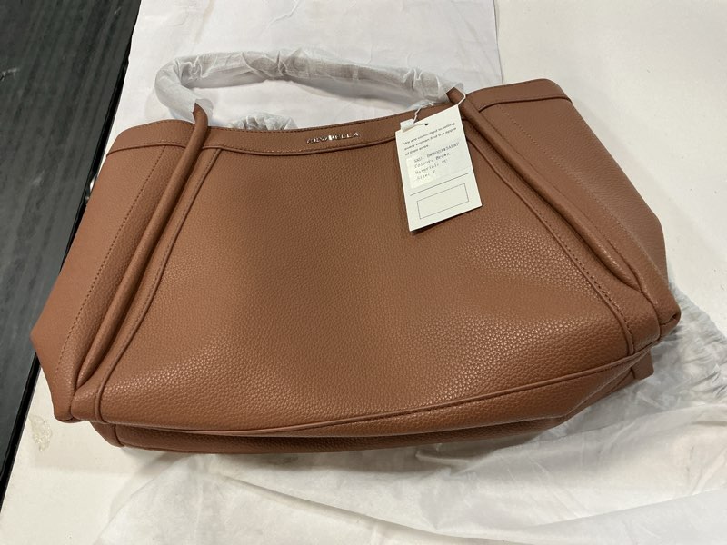 Condition photo showing New/Like New for newbella tote bag for women, vegan leather crossbody shoulder bag, top handle satchel purse for work, travel, daily use, grey-1, for 13 inch laptop