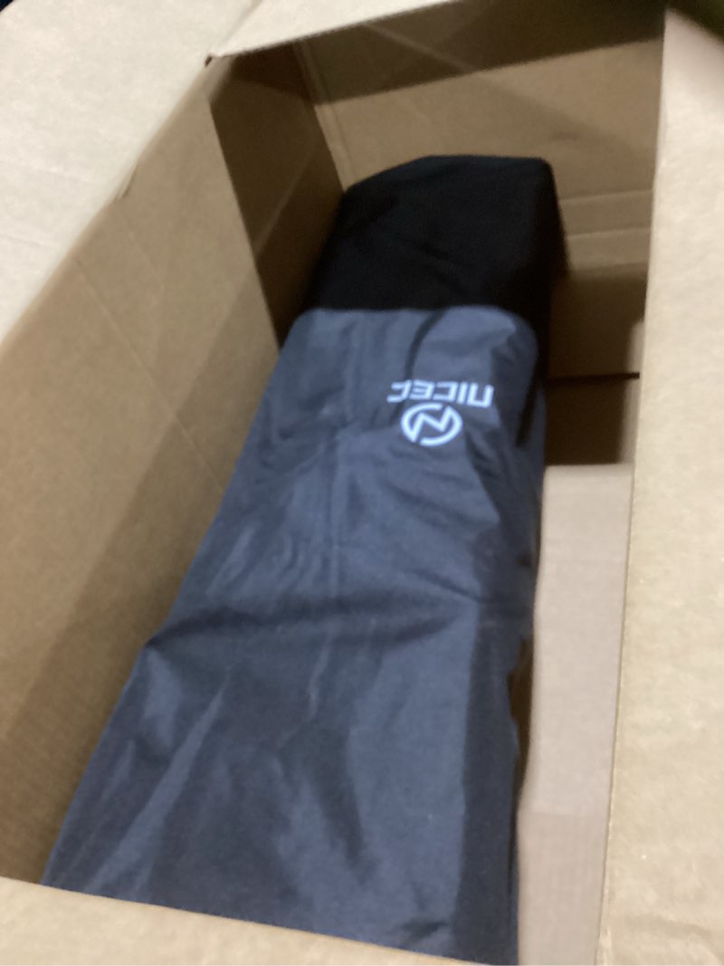 Condition photo showing As Is for Nice C Loveseat Camping Chair, Double Camping Chair, Outdoor Camping Couch, Oversized Camping Loveseat, Padded Folding Chair for Adults, with Cooler Bag, Wine Glass Holder (Black&Grey)