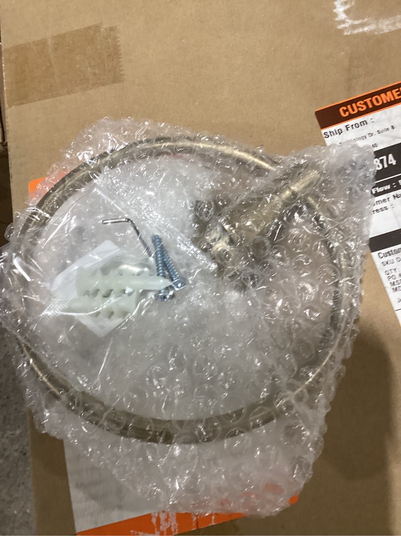 Condition photo showing Good Condition for lorna wall mounted round closed towel ring bath hardware accessory in champagne bronze
