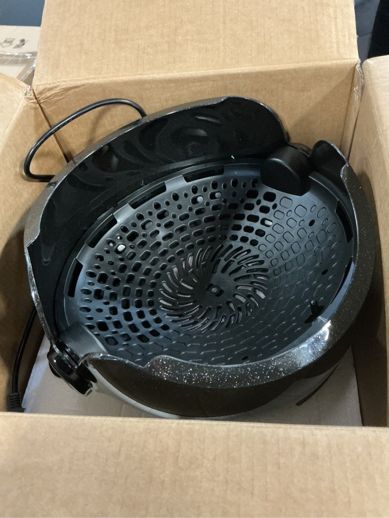 Condition photo showing Good Condition for Hooded Hair Dryer, 1500W Standing Hair Dryer with Time Settings, Touch Controls, 3 Temperature Modes, Height Adjustable Ionic Hooded Dryer on Wheels, Sit Under Hair Dryer Bonnet for Home or Salon Use Dark Black