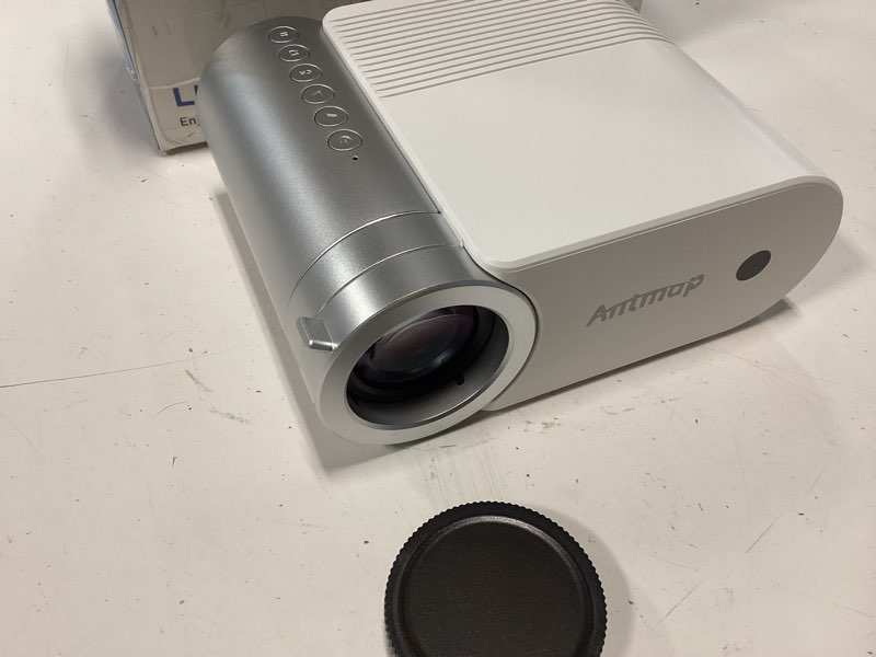 Condition photo showing Good Condition for mini projector with wifi and bluetooth, 1080p support portable projector for iphone, 200” portable projectors for bedroom, compatible with phone/pad/laptop/tv stick silver-white
