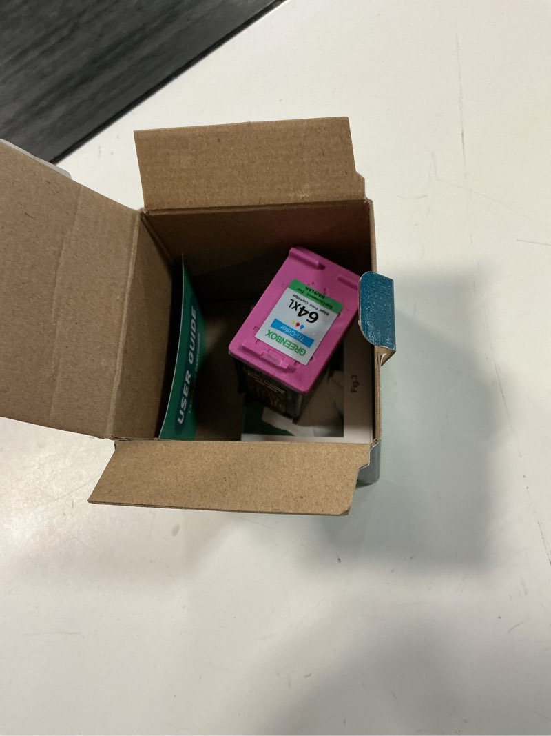 Condition photo showing As Is for greenbox 64xl ink cartridges combo pack replacement for hp 64xl 64 ink cartridge black/color for envy photo 7155 7855 6255 7120 6252 6220 6230 6258 7158 7130 7132 7164 7858 7800 6222 printer, 2 pack
