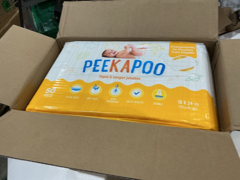 Condition photo showing Good Condition for peekapoo - the original disposable baby changing pad liners – 100 pack | super soft, waterproof, ultra absorbent | portable, travel-friendly, mess-free diaper changes anywhere
