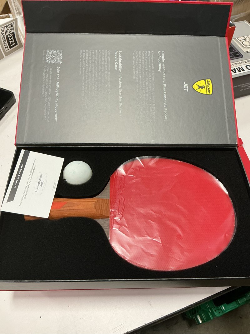 Condition photo showing New/Like New for killerspin jet 800 speed n2 - a professional grade ping pong paddle - competition grade, advanced players, red/black