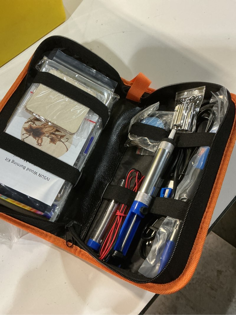 Condition photo showing Good Condition for 116pcs wood burning kit, professional wood burning tool with soldering, diy creative tools adjustable temperature 220~480? wood burner soldering pen for carving/pyrography, st. patrick's day gifts