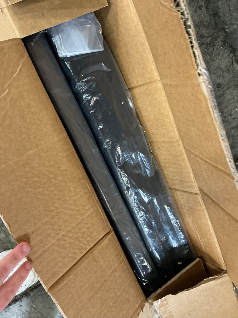Condition photo showing Good Condition for 36 in. h x 8 ft. w porch and deck railing kit, aluminum railing kit, black textured powder-coat finish rail system for outdoor decks, porches & balconies (1 post, 1panel) level 8ft - 1panel 1post