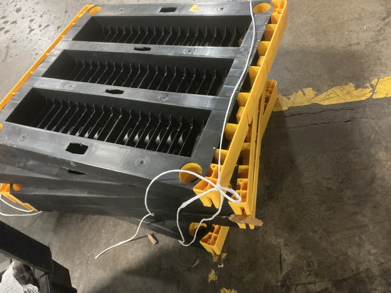 Condition photo showing As Is for project source 24-in w x 20-in d x 72-in h 5 -tier heavy duty black plastic utility shelving