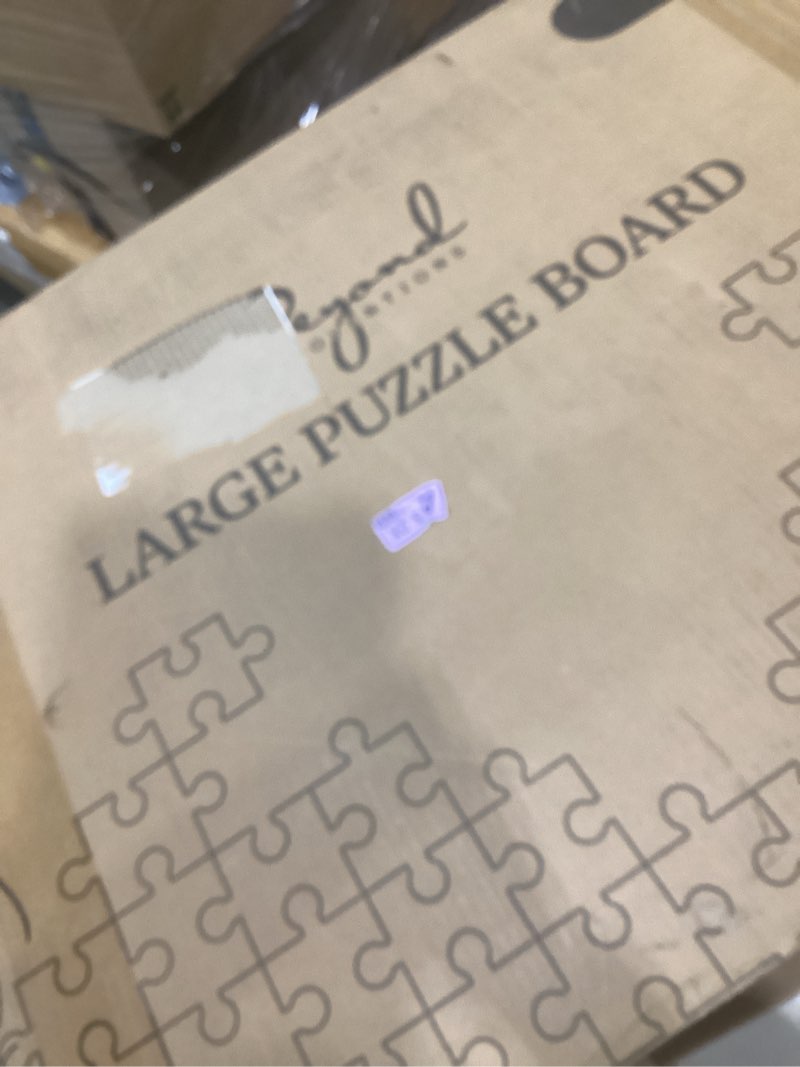 Condition photo showing New/Like New for 1000 piece rotating puzzle board with drawers and cover - 4 drawers, wooden jigsaw puzzle table | 30â€� x 22â€�| jigsaw puzzle board - portable puzzle tables for adults and kids by beyond innoventions