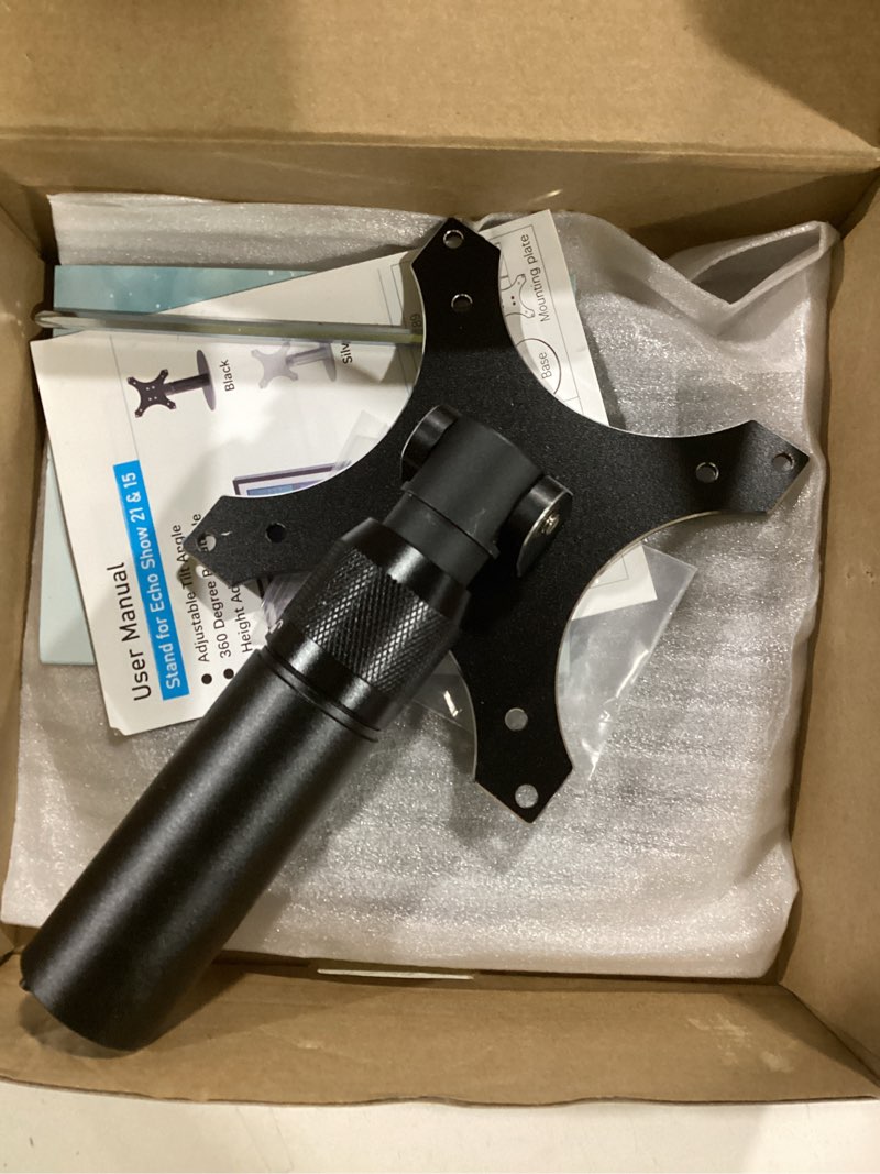 Letlar Tiltable Stand for Show 21 and 15 (1st, 2nd Gen), Rotatable Table Holder for Alexa 21, Metal 