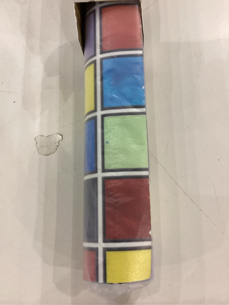 Oxdigi 3D Stained Glass Window Film - Static Cling Privacy Protection & UV Blocking, Rainbow Lattice