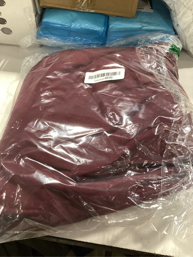 Condition photo showing Good Condition for nexhome pro duvet cover set queen size linen look textured 100% washed cotton duvet cover burgundy dark red 3 pieces bedding set with zipper closure,breathable, soft organic natural(no comforter) burgundy(no comforter) queen (90"x90")