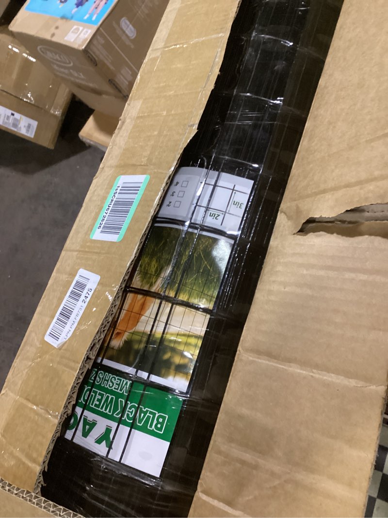 Condition photo showing Good Condition for Welded Wire Fence 36inch x 50ft, Black PVC Coated Garden Fencing, 2 inch x 3inch 16Gauge Chicken Wire Fence Roll, Anti-Rust Metal Fencing for Yard Plant Protection Poultry Netting