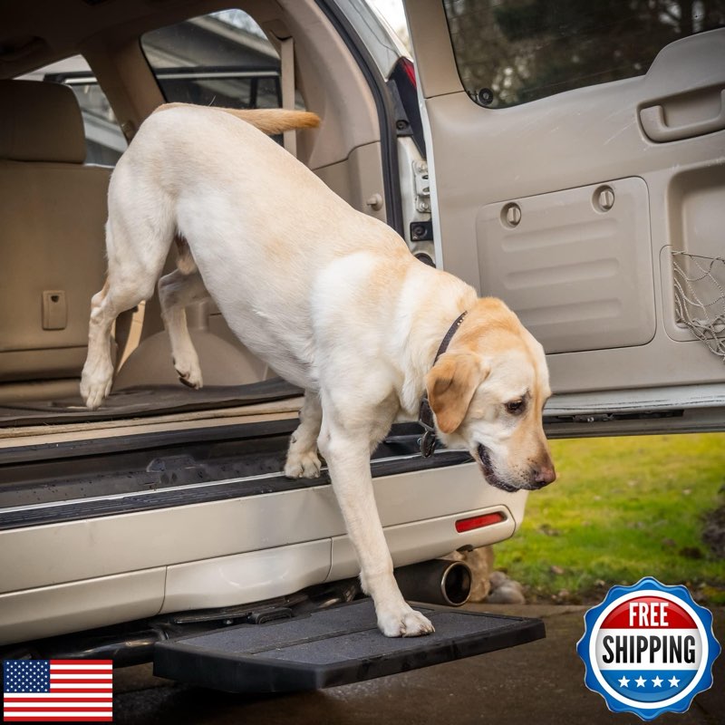 otto step pet ramp step helps dogs get in and out of car van suv | portable l